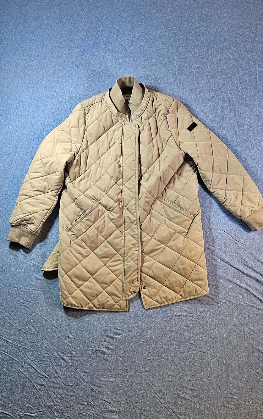 DKNY Beige Quilted Jacket Size M